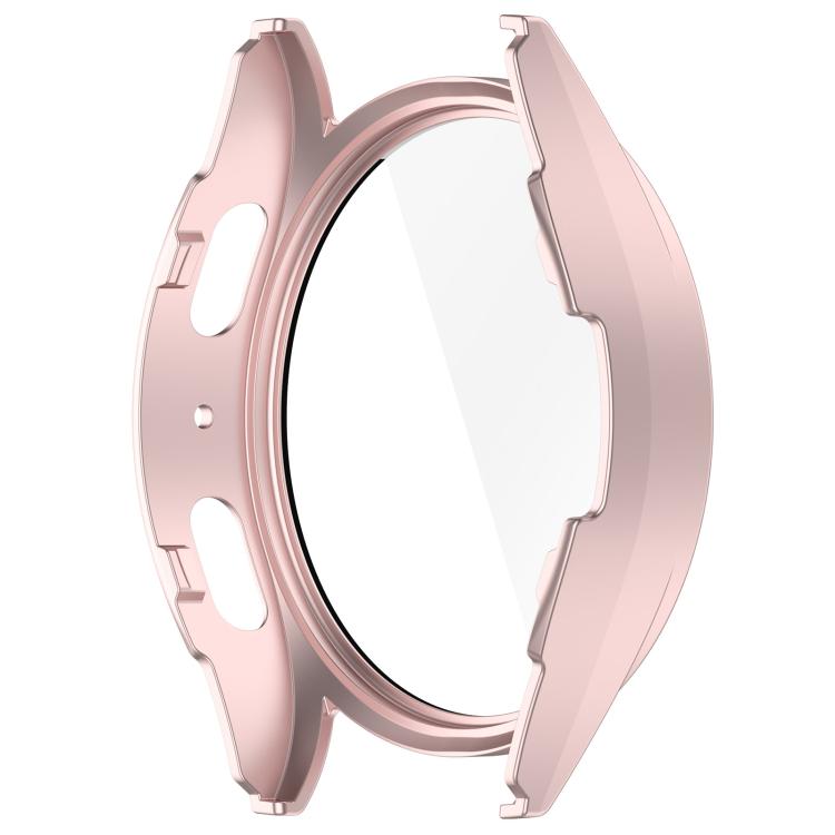 For Samsung Galaxy Watch 7 40mm Tempered Film Integrated Waterproof PC Watch Protective Cover(Rose Gold) - Watch Cases by buy2fix | Online Shopping UK | buy2fix