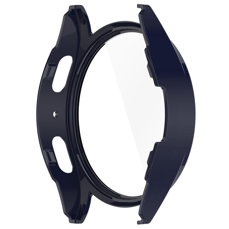 For Samsung Galaxy Watch 7 40mm Tempered Film Integrated Waterproof PC Watch Protective Cover(Dark Blue) - Watch Cases by buy2fix | Online Shopping UK | buy2fix
