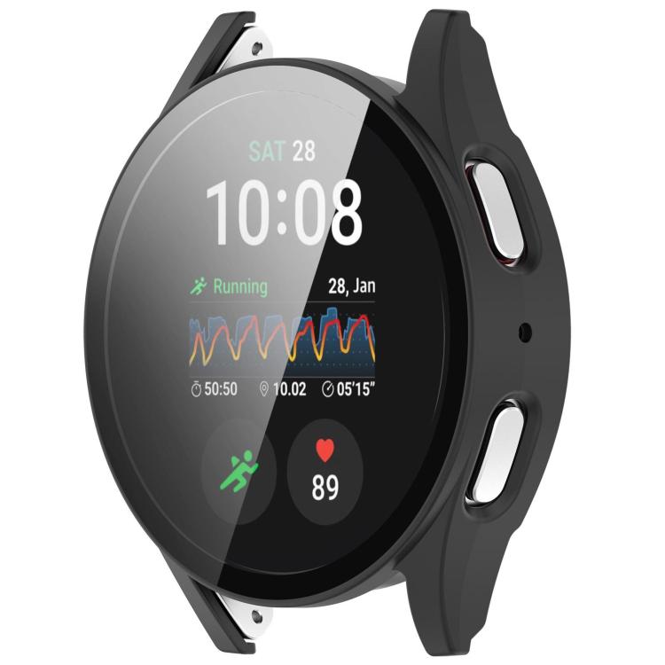 For Samsung Galaxy Watch 7 40mm Tempered Film Integrated Waterproof PC Watch Protective Cover(Matte Black) - Watch Cases by buy2fix | Online Shopping UK | buy2fix