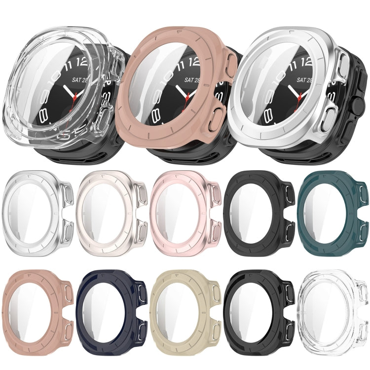 For Samsung Galaxy Watch 7 40mm Tempered Film Integrated Waterproof PC Watch Protective Cover(Transparent) - Watch Cases by buy2fix | Online Shopping UK | buy2fix