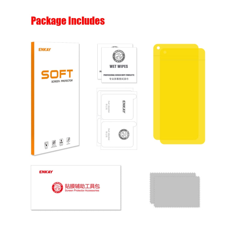 For OPPO A36 / A76 2pcs ENKAY Hat-Prince Full Glue Coverage Soft Explosion-proof Hydrogel Film - Others by ENKAY | Online Shopping UK | buy2fix