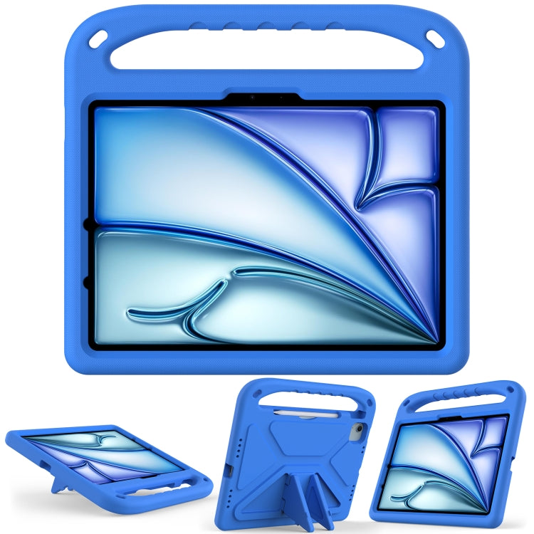 For iPad Air 11 2025 / 2024 / Pro 11 2024 Handle EVA Shockproof Tablet Case with Holder(Blue) - iPad Air 11 2025 / 2024 Cases by buy2fix | Online Shopping UK | buy2fix
