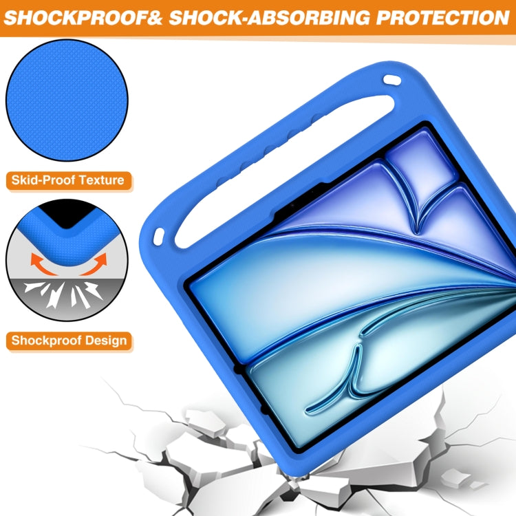 For iPad Air 11 2025 / 2024 / Pro 11 2024 Handle EVA Shockproof Tablet Case with Holder(Blue) - iPad Air 11 2025 / 2024 Cases by buy2fix | Online Shopping UK | buy2fix