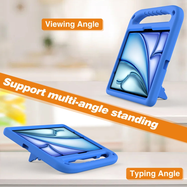 For iPad Air 11 2025 / 2024 / Pro 11 2024 Handle EVA Shockproof Tablet Case with Holder(Blue) - iPad Air 11 2025 / 2024 Cases by buy2fix | Online Shopping UK | buy2fix