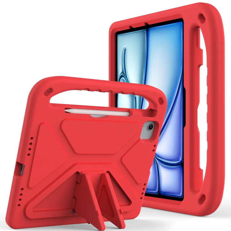 For iPad Air 11 2025 / 2024 / Pro 11 2024 Handle EVA Shockproof Tablet Case with Holder(Red) - iPad Air 11 2025 / 2024 Cases by buy2fix | Online Shopping UK | buy2fix
