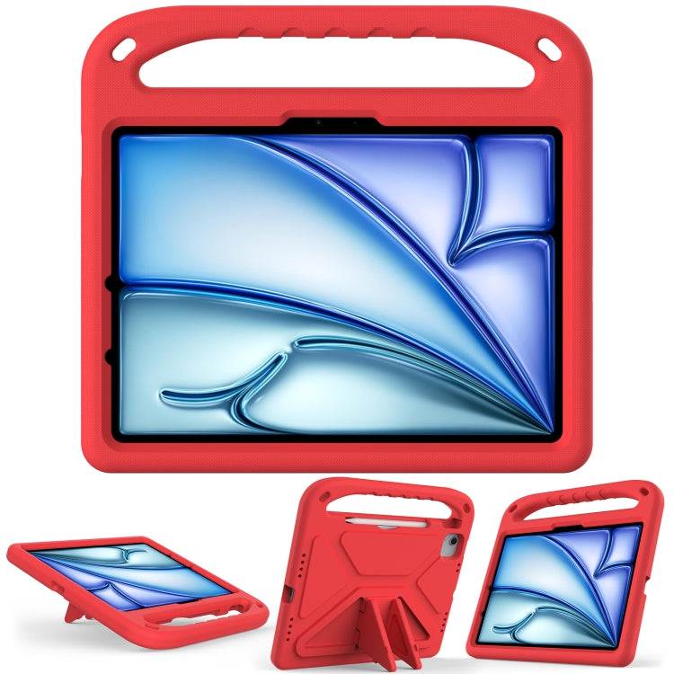 For iPad Air 11 2025 / 2024 / Pro 11 2024 Handle EVA Shockproof Tablet Case with Holder(Red) - iPad Air 11 2025 / 2024 Cases by buy2fix | Online Shopping UK | buy2fix