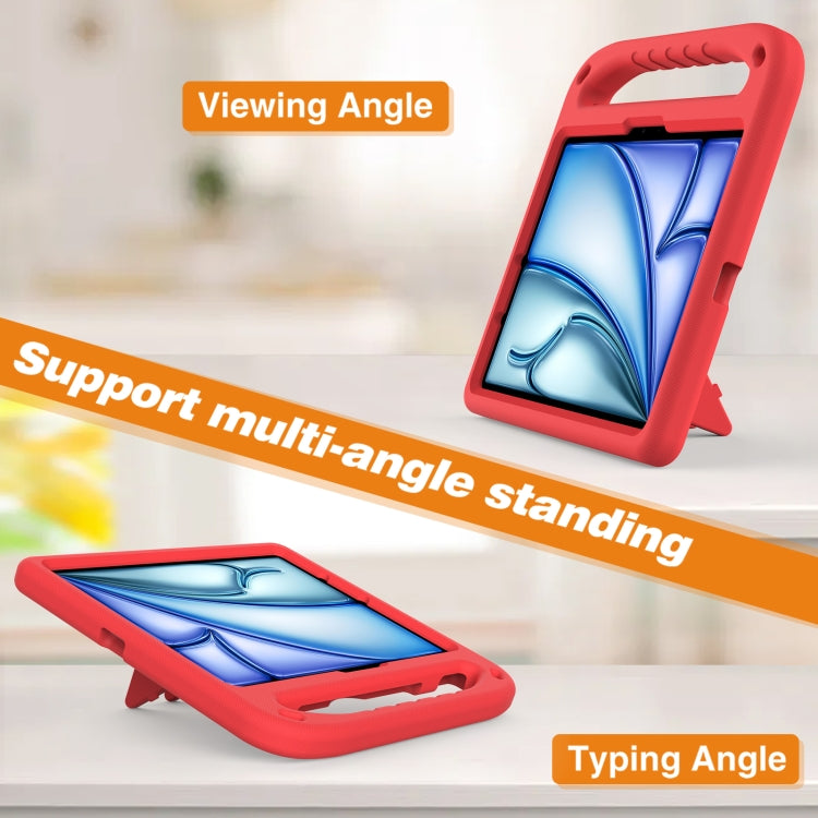 For iPad Air 11 2025 / 2024 / Pro 11 2024 Handle EVA Shockproof Tablet Case with Holder(Red) - iPad Air 11 2025 / 2024 Cases by buy2fix | Online Shopping UK | buy2fix