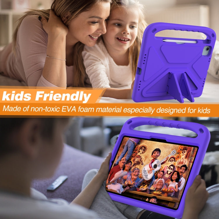 For iPad Air 11 2025 / 2024 / Pro 11 2024 Handle EVA Shockproof Tablet Case with Holder(Purple) - iPad Air 11 2025 / 2024 Cases by buy2fix | Online Shopping UK | buy2fix