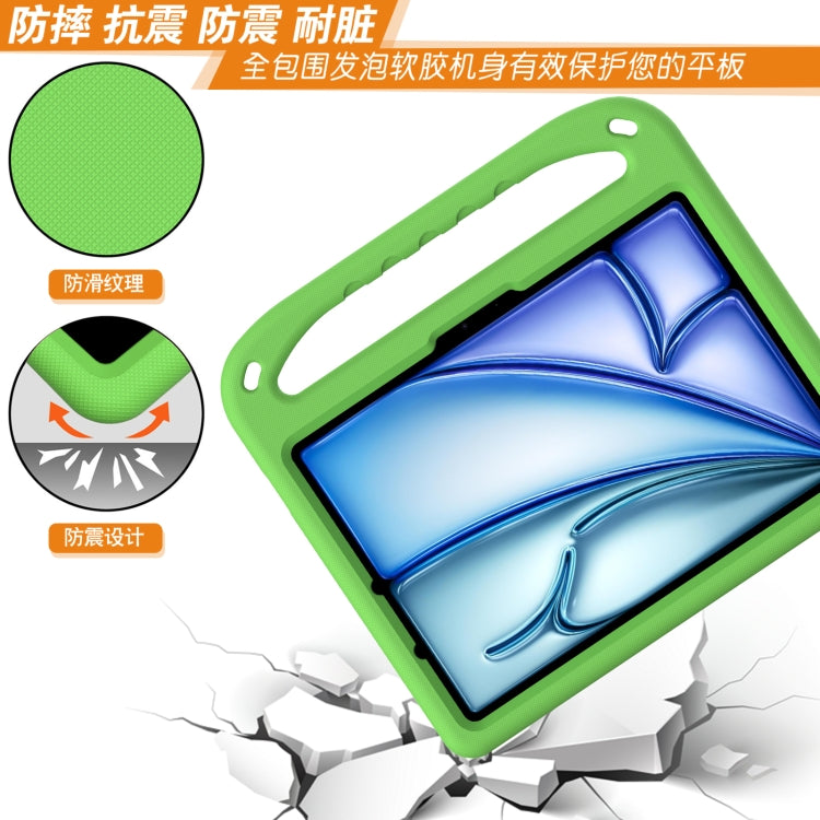For iPad Air 11 2025 / 2024 / Pro 11 2024 Handle EVA Shockproof Tablet Case with Holder(Green) - iPad Air 11 2025 / 2024 Cases by buy2fix | Online Shopping UK | buy2fix