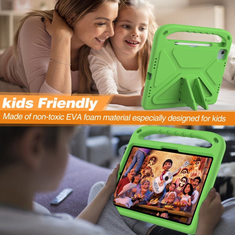 For iPad Air 11 2025 / 2024 / Pro 11 2024 Handle EVA Shockproof Tablet Case with Holder(Green) - iPad Air 11 2025 / 2024 Cases by buy2fix | Online Shopping UK | buy2fix