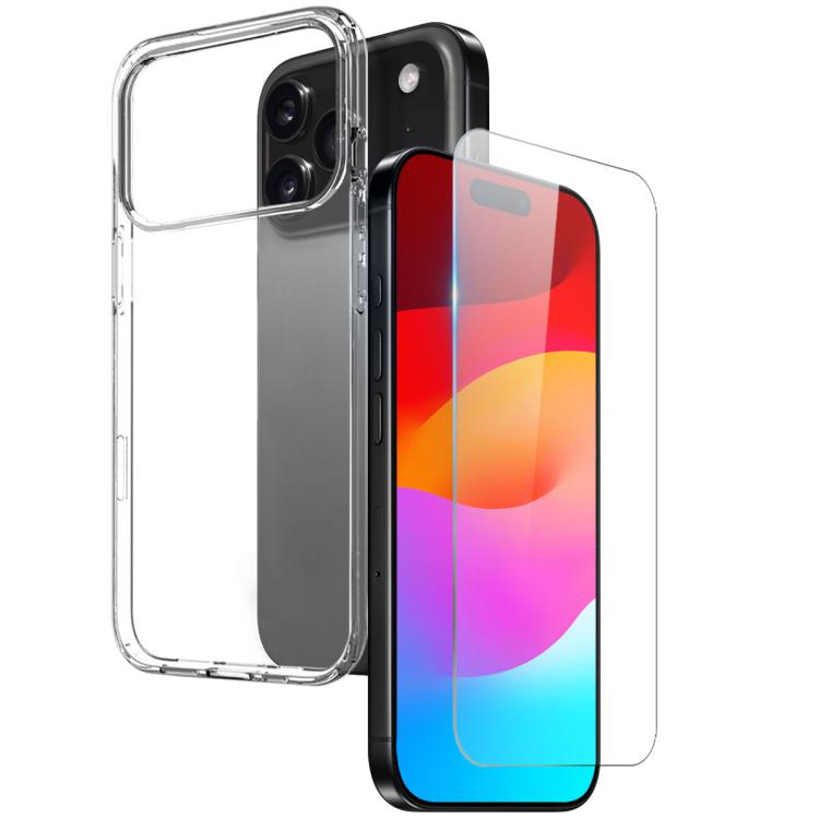 For iPhone 17 Pro Max NORTHJO 2 in 1 TPU Phone Case Screen Protector Tempered Glass Film(Clear) - iPhone 17 Pro Max Cases by NORTHJO | Online Shopping UK | buy2fix
