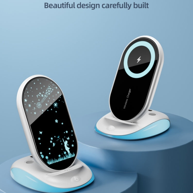 K18 Universal Desktop Stand 15W Wireless Fast Charging Phone Charger(White) by buy2fix