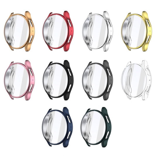 For Samsun Galaxy Watch 7 44mm Full Coverage TPU Electroplated Watch Protective Case(Pink) by buy2fix