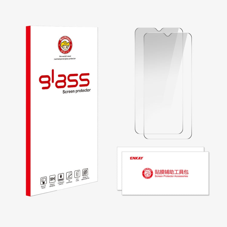 For Nokia G310 2pcs ENKAY 9H Big Arc Edge High Aluminum-silicon Tempered Glass Film - Nokia Tempered Glass by ENKAY | Online Shopping UK | buy2fix