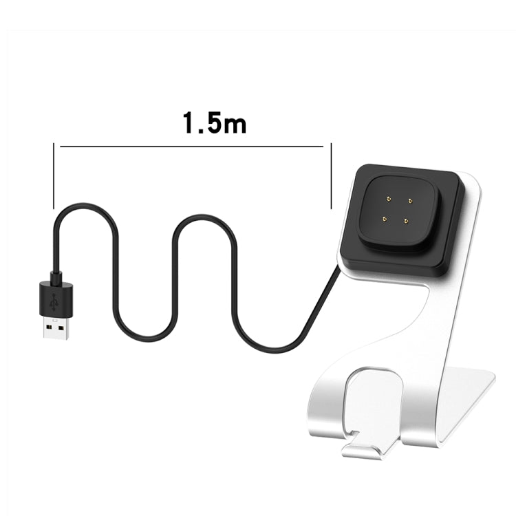 For Fitbit Ace LTE Aluminum Alloy Metal Bracket Watch Charger, Length: 1.5m(Gray) - Charger by buy2fix | Online Shopping UK | buy2fix
