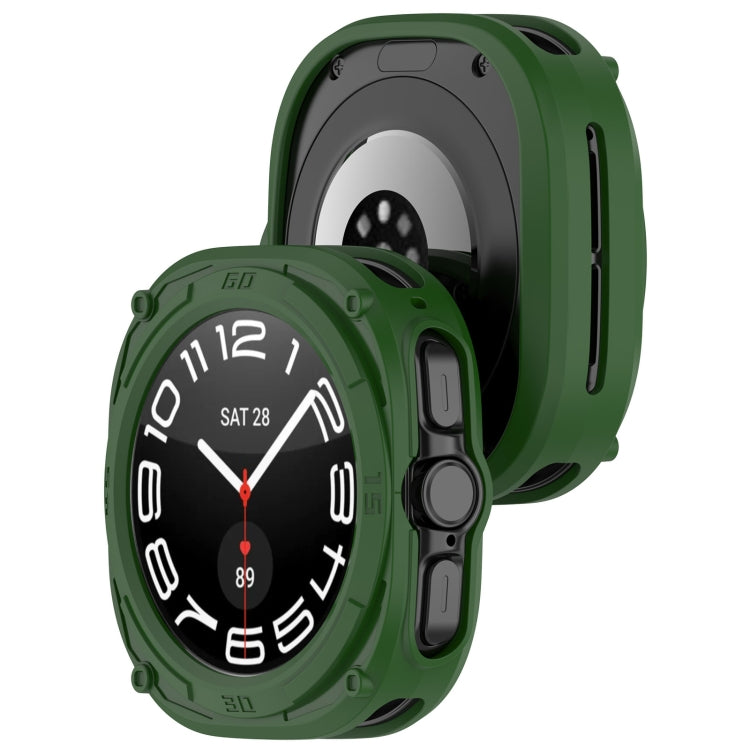 For Samsung Galaxy Watch Ultra 47mm / Ultra 2025 Armored TPU Watch Protective Cover(Green) - Watch Cases by buy2fix | Online Shopping UK | buy2fix