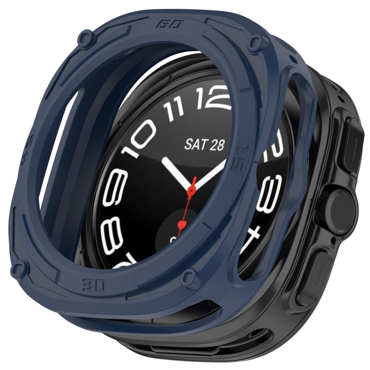 For Samsung Galaxy Watch Ultra 47mm / Ultra 2025 Armored TPU Watch Protective Cover(Blue) - Watch Cases by buy2fix | Online Shopping UK | buy2fix