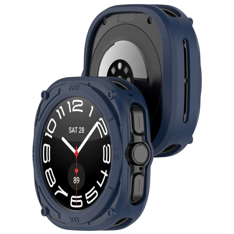 For Samsung Galaxy Watch Ultra 47mm / Ultra 2025 Armored TPU Watch Protective Cover(Blue) - Watch Cases by buy2fix | Online Shopping UK | buy2fix