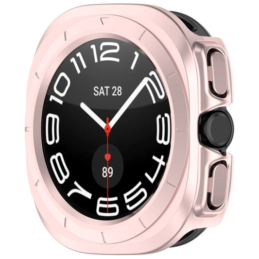 For Samsung Galaxy Watch Ultra 47mm / Ultra 2025 Half Coverage Hollowed PC Watch Protective Cover(Pink) by buy2fix