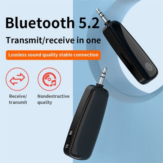 M03 Fingerprint Touch Stereo Aux Wireless Adapter Bluetooth 5.2 Audio Receiver Transmitter by buy2fix