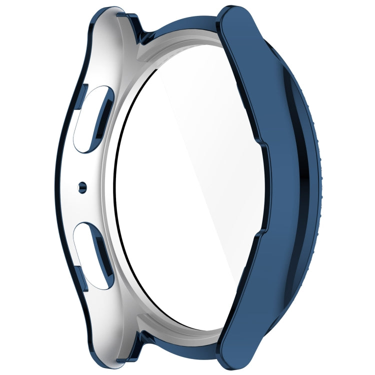 For Samsung Galaxy Watch 7 40mm Single Row Diamond PC + Tempered Film Integrated Watch Protective Case(Midnight Blue) - Watch Cases by buy2fix | Online Shopping UK | buy2fix
