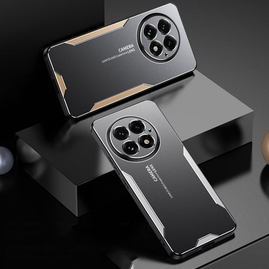 For OnePlus 13 Blade Series TPU Hybrid Metal Phone Case(Silve) by buy2fix