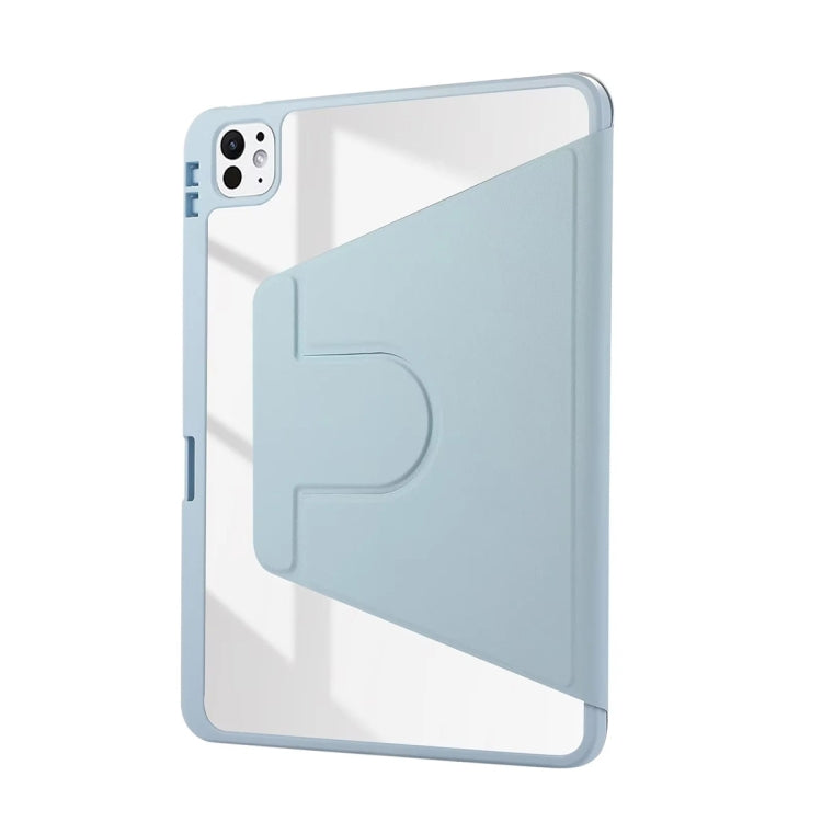 For iPad Pro 11 2024 ENKAY 360 Rotation PMMA Leather Smart Tablet Case with Pen Slot(Grey) - iPad Pro 11 2024 Cases by ENKAY | Online Shopping UK | buy2fix