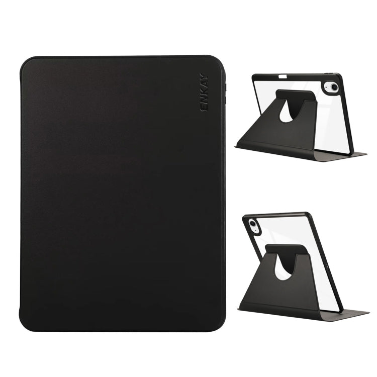For iPad Pro Air 11 2024 ENKAY 360 Rotation PMMA Leather Smart Tablet Case with Pen Slot(Black) - iPad Air 13 2025 / 2024 Cases by ENKAY | Online Shopping UK | buy2fix
