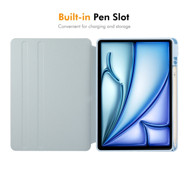 For iPad Pro Air 11 2024 ENKAY 360 Rotation PMMA Leather Smart Tablet Case with Pen Slot(Black) - iPad Air 13 2025 / 2024 Cases by ENKAY | Online Shopping UK | buy2fix