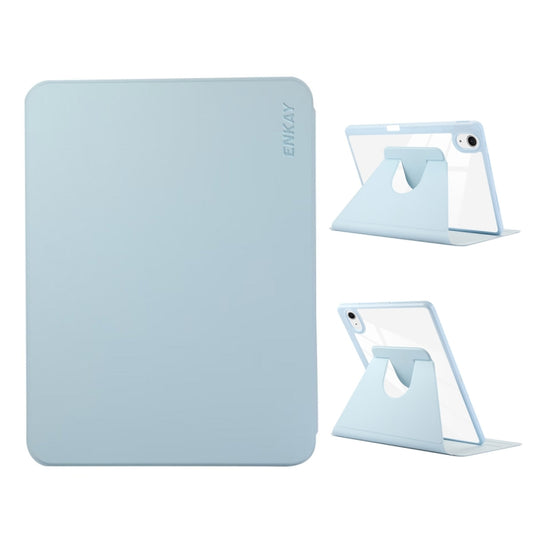 For iPad Pro Air 11 2024 ENKAY 360 Rotation PMMA Leather Smart Tablet Case with Pen Slot(Blue) - iPad Air 13 2025 / 2024 Cases by ENKAY | Online Shopping UK | buy2fix