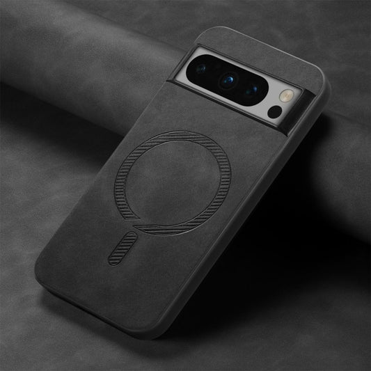 For Google Pixel 9 Pro XL Retro Magsafe Magnetic PU Back Cover Phone Case(Black) by buy2fix