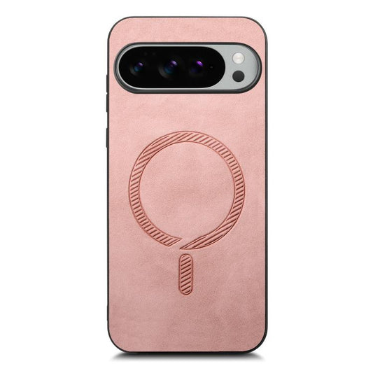 For Google Pixel 10 Pro XL Retro Magsafe Magnetic PU Back Cover Phone Case(Pink) - Google Cases by buy2fix | Online Shopping UK | buy2fix