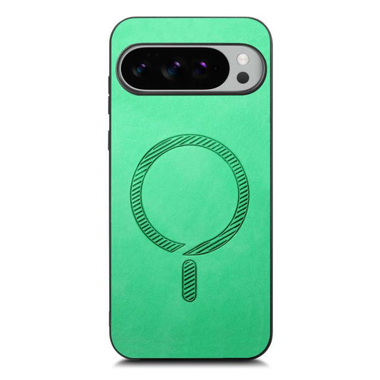 For Google Pixel 10 Pro XL Retro Magsafe Magnetic PU Back Cover Phone Case(Green) - Google Cases by buy2fix | Online Shopping UK | buy2fix