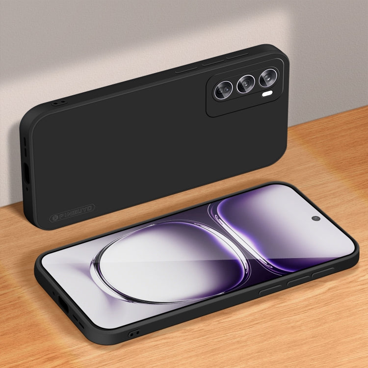 For OPPO Reno12 Pro Global PINWUYO Sense Series Liquid Silicone TPU Phone Case(Black) - OPPO Cases by PINWUYO | Online Shopping UK | buy2fix
