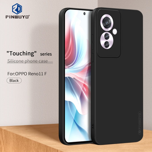 For OPPO Reno11 F PINWUYO Sense Series Liquid Silicone TPU Phone Case(Black) by PINWUYO