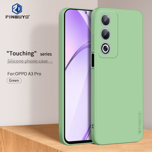 For OPPO A3 Pro Global PINWUYO Sense Series Liquid Silicone TPU Phone Case(Green) by PINWUYO