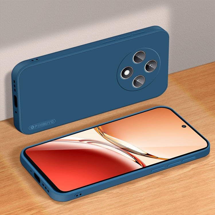 For OPPO Reno12 F PINWUYO Sense Series Liquid Silicone TPU Phone Case(Blue) - OPPO Cases by PINWUYO | Online Shopping UK | buy2fix