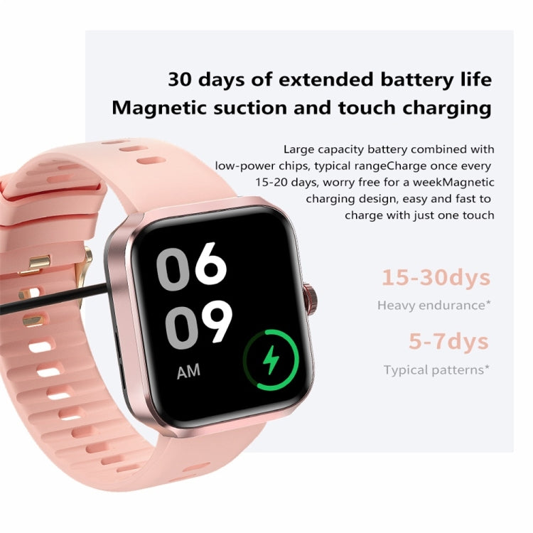 NX22 1.78 inch Color Screen Smart Watch, Support Bluetooth Call / Health Monitoring(Pink) by buy2fix