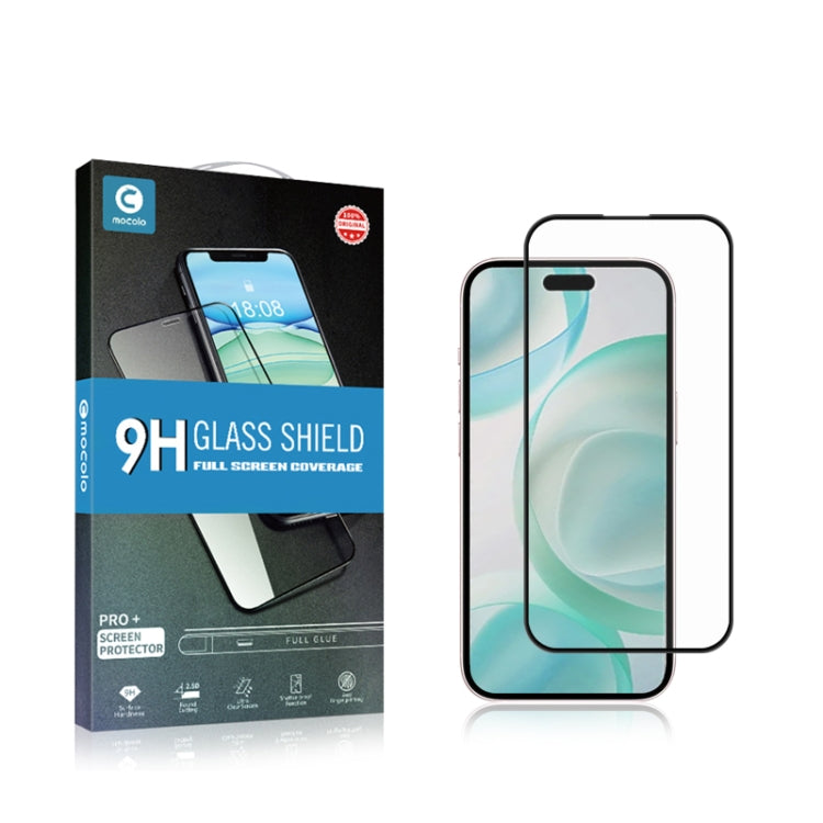 For iPhone 16 Pro mocolo 2.5D Full Glue Full Cover Tempered Glass Film by mocolo