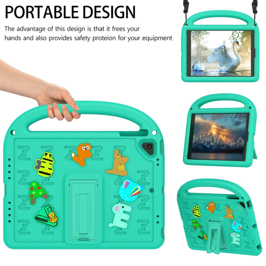 For iPad Air 2 / Air / 9.7 2018 Cartoon Sparrow EVA Shockproof Tablet Case(Glacier Green) - iPad 9.7 (2018) & (2017) Cases by buy2fix | Online Shopping UK | buy2fix