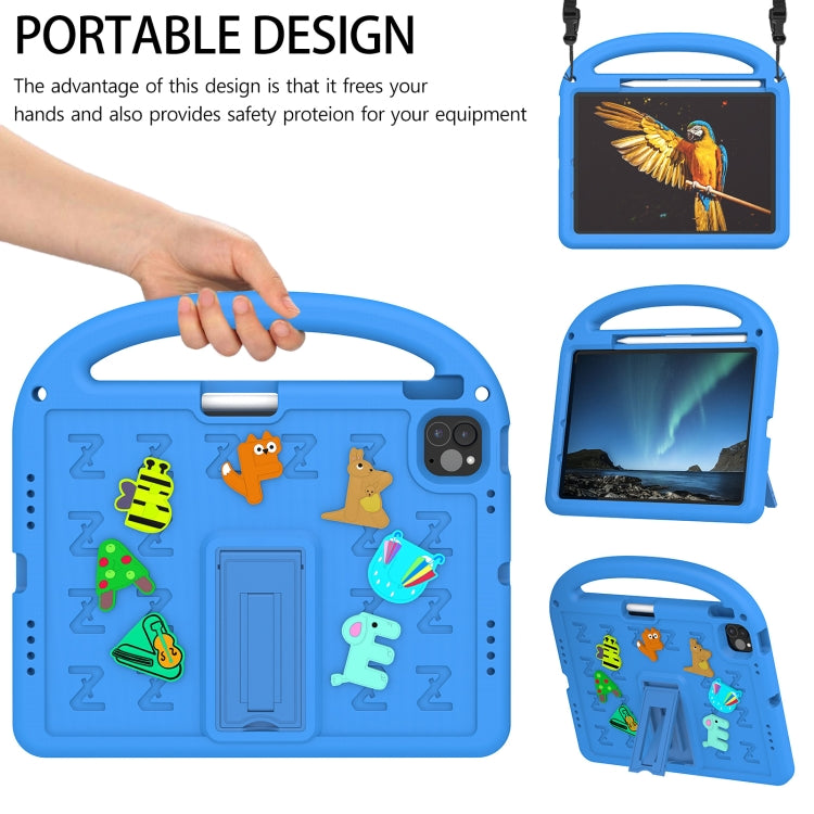 For iPad Air 11 2025 / 2024 Cartoon Sparrow EVA Shockproof Tablet Case(Blue) - iPad Air 11 2025 / 2024 Cases by buy2fix | Online Shopping UK | buy2fix
