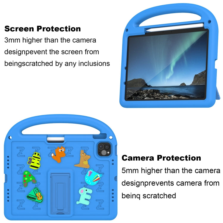 For iPad Air 11 2025 / 2024 Cartoon Sparrow EVA Shockproof Tablet Case(Blue) - iPad Air 11 2025 / 2024 Cases by buy2fix | Online Shopping UK | buy2fix