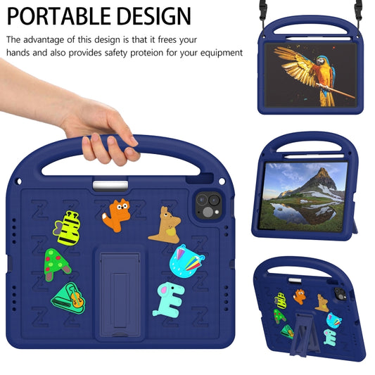For iPad Air 11 2025 / 2024 Cartoon Sparrow EVA Shockproof Tablet Case(Navy Blue) by buy2fix