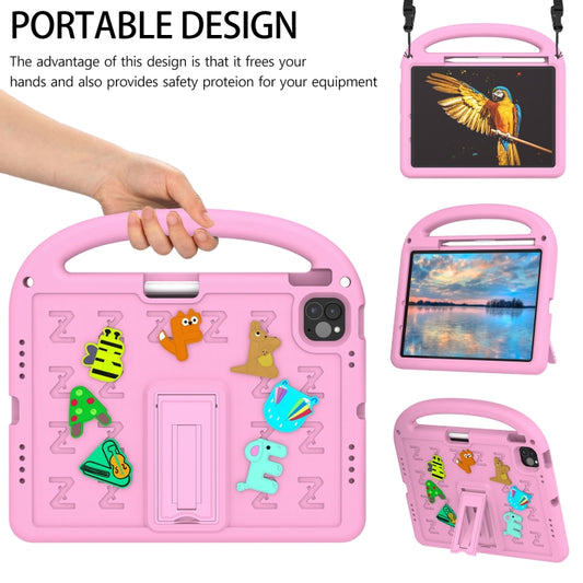 For iPad Pro 11 2025 / 2024 Cartoon Sparrow EVA Shockproof Tablet Case(Pink) by buy2fix