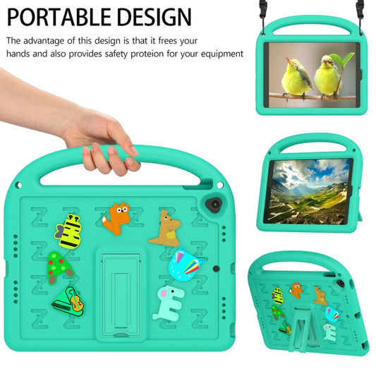 For iPad 10.2 / Air 3 10.5 Cartoon Sparrow EVA Shockproof Tablet Case(Glacier Green) - iPad 10.2 Cases by buy2fix | Online Shopping UK | buy2fix