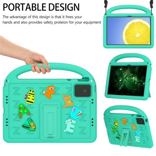 For Lenovo Tab M11 / Xiaoxin Pad 11 2024 Cartoon Sparrow EVA Shockproof Tablet Case(Glacier Green) by buy2fix