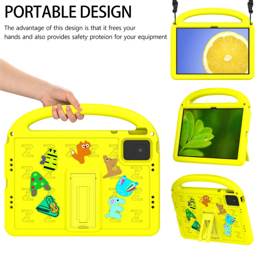 For Lenovo Tab M11 / Xiaoxin Pad 11 2024 Cartoon Sparrow EVA Shockproof Tablet Case(Yellow) by buy2fix