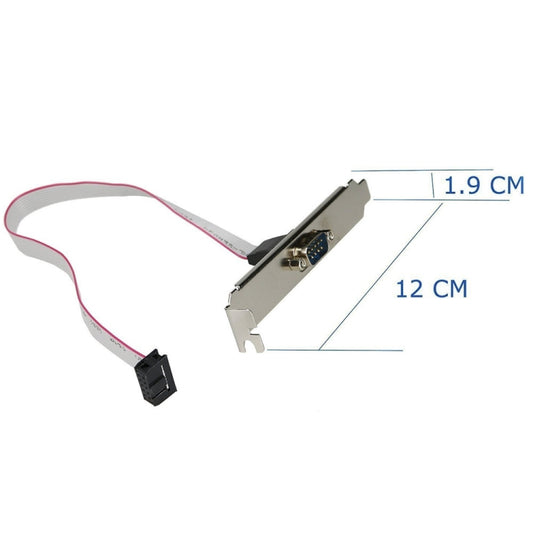 JUNSUNMAY DB9 9Pin Male to IDC 10Pin Female Ribbon Cable RS232 Serial Header Flat Cable, 28cm by JUNSUNMAY
