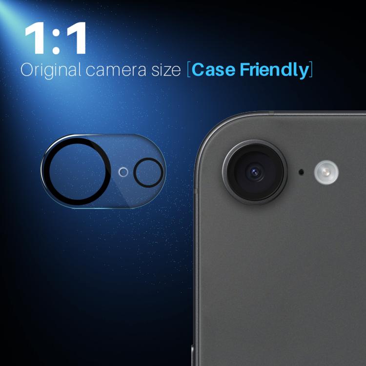For iPhone 16e NORTHJO Camera Lens Protector 3D Night Shot Tempered Glass Film(Black) - iPhone 16e Tempered Glass by NORTHJO | Online Shopping UK | buy2fix