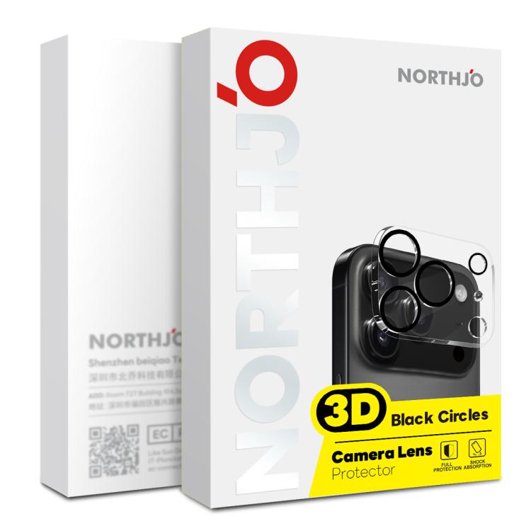For iPhone 17 Pro Max NORTHJO Camera Lens Protector 3D Night Shot Tempered Glass Film(Black) - iPhone 17 Pro Max Tempered Glass by NORTHJO | Online Shopping UK | buy2fix